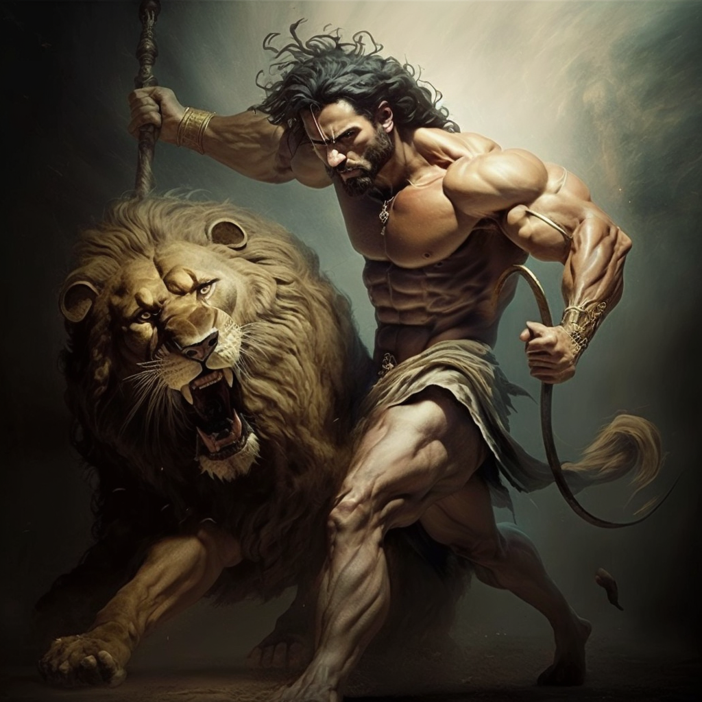 Геракл и немейский лев картинки