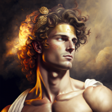 Аполлон - греческий бог музыки, поэзии, искусства, оракулов, стрельбы из лука, чумы, медицины, солнца, света и знаний