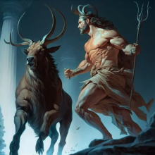 Геракл охотится на Керинейскую лань