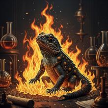 Саламандра - огненная мифическая ящерица